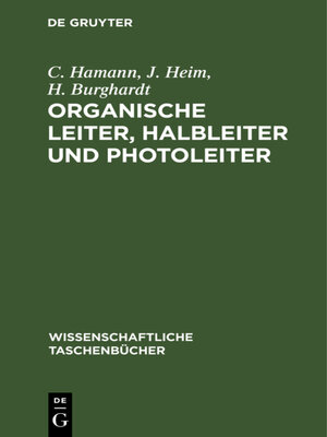 cover image of Organische Leiter, Halbleiter und Photoleiter